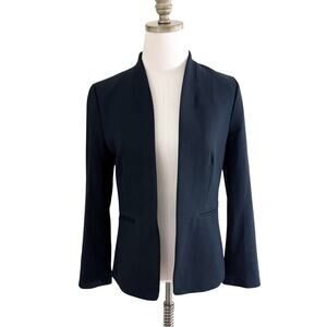 J. Crew Black Open Front Blazer Women's Size 6 EUC
